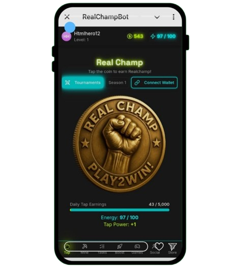 Real Champ to earn battle